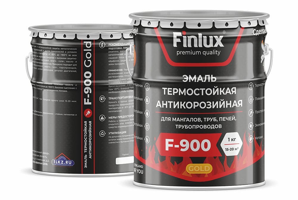 Эмаль термостойкая Finlux F-900 Gold Эмаль термостойкая Finlux F-900 Gold